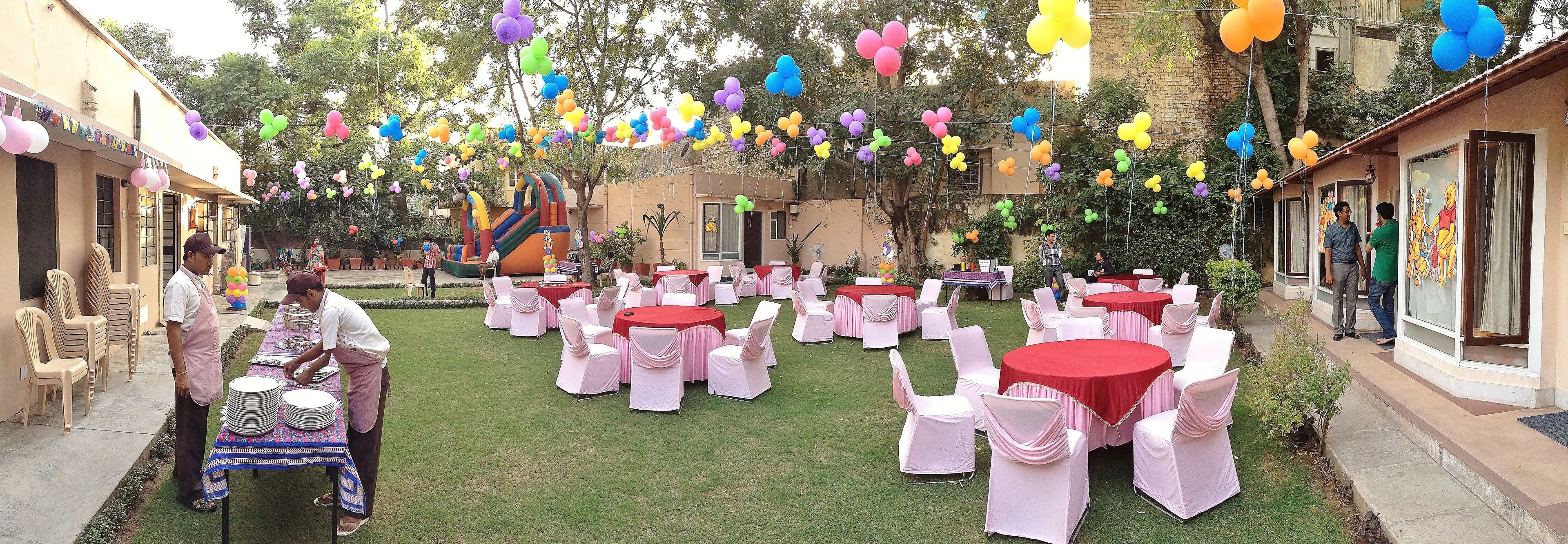 outdoor wedding area