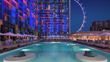 Seasonal outdoor pool, open 9:00 AM to 5:00 PM, pool cabanas (surcharge)