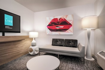 47-inch LED TV with cable channels, pay movies at The LINQ Hotel & Casino – A Caesars Rewards Destination