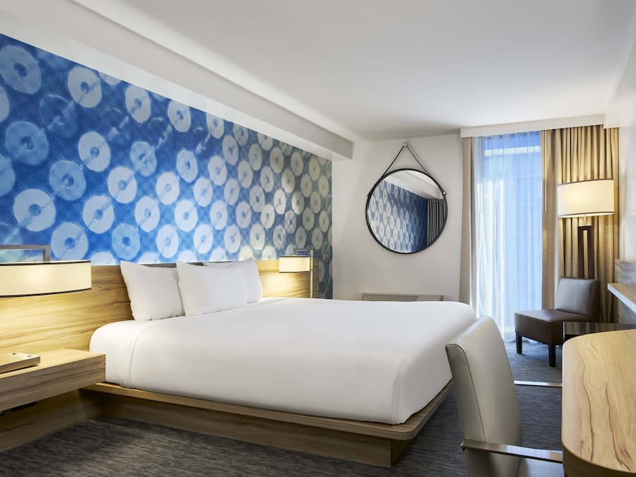 In-room safe, desk, laptop workspace, blackout drapes