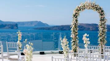 Outdoor wedding area
