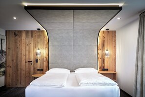 Familienzimmer | Bettwäsche aus ägyptischer Baumwolle, hochwertige Bettwaren, Zimmersafe