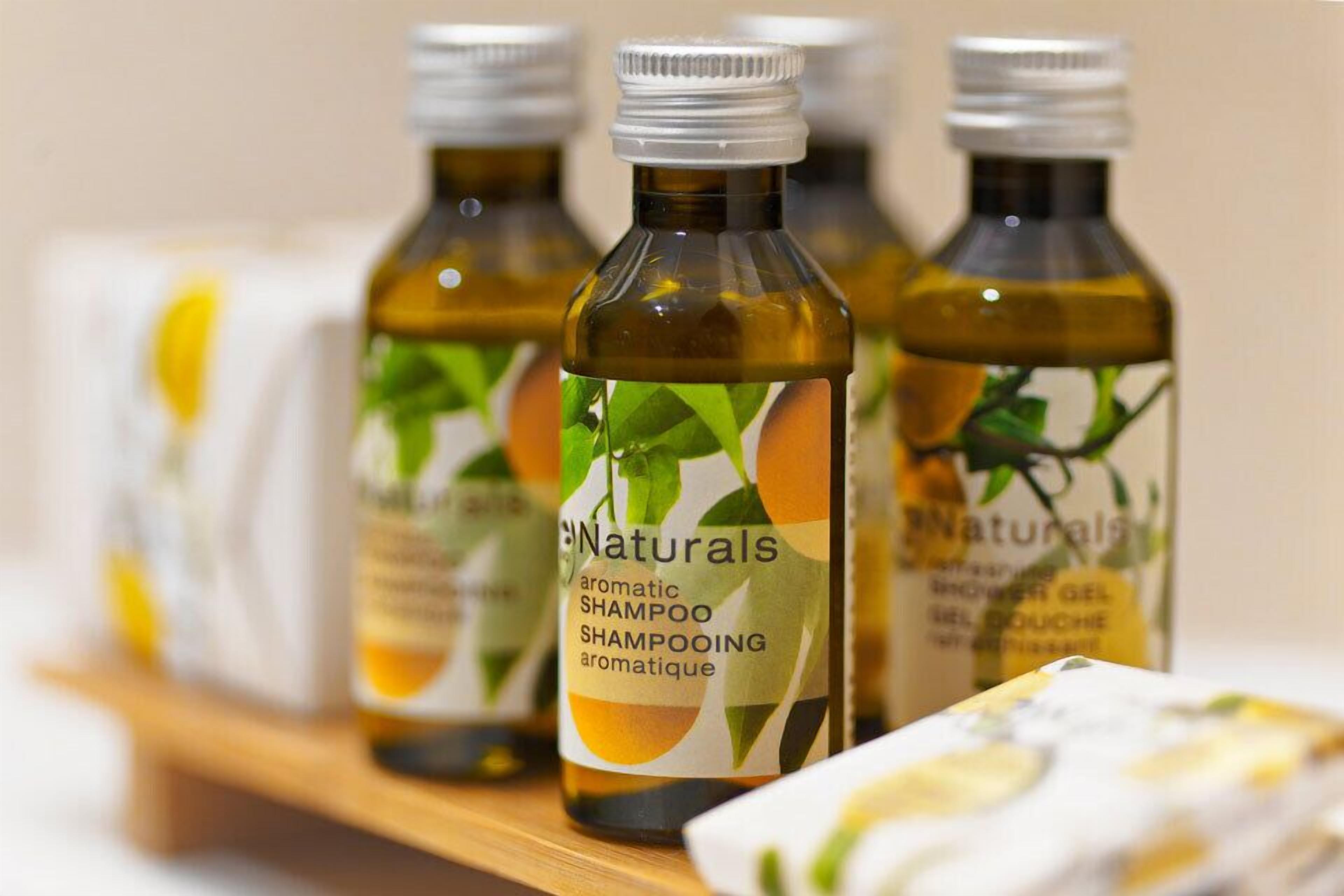 free toiletries, hair dryer, bathrobes, slippers