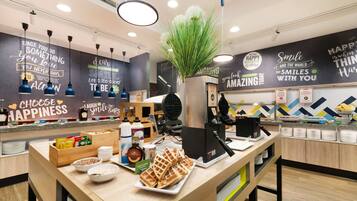 Free daily buffet breakfast