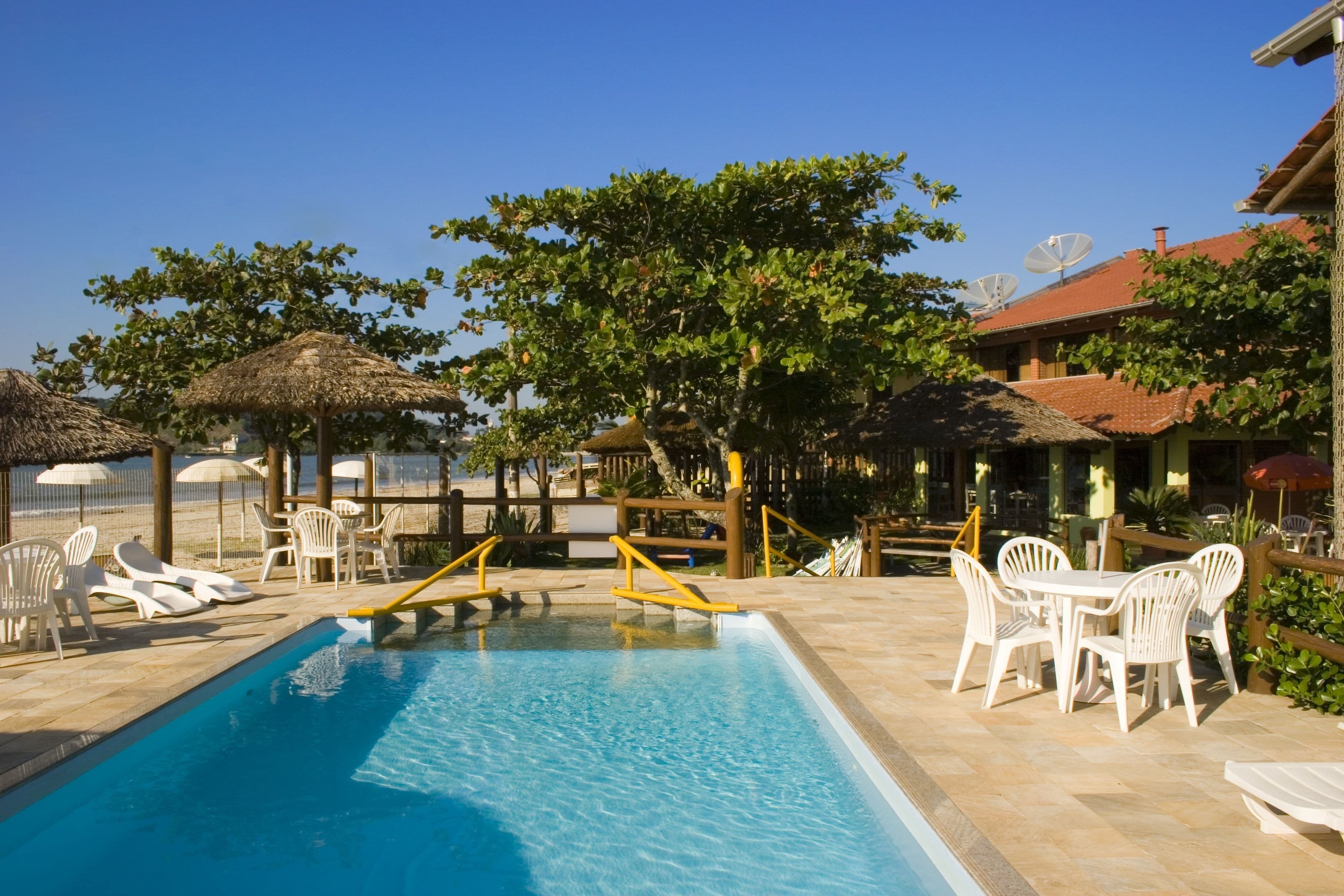 indoor pool, 2 outdoor pools, pool umbrellas, pool loungers