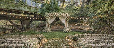 Área externa para casamento