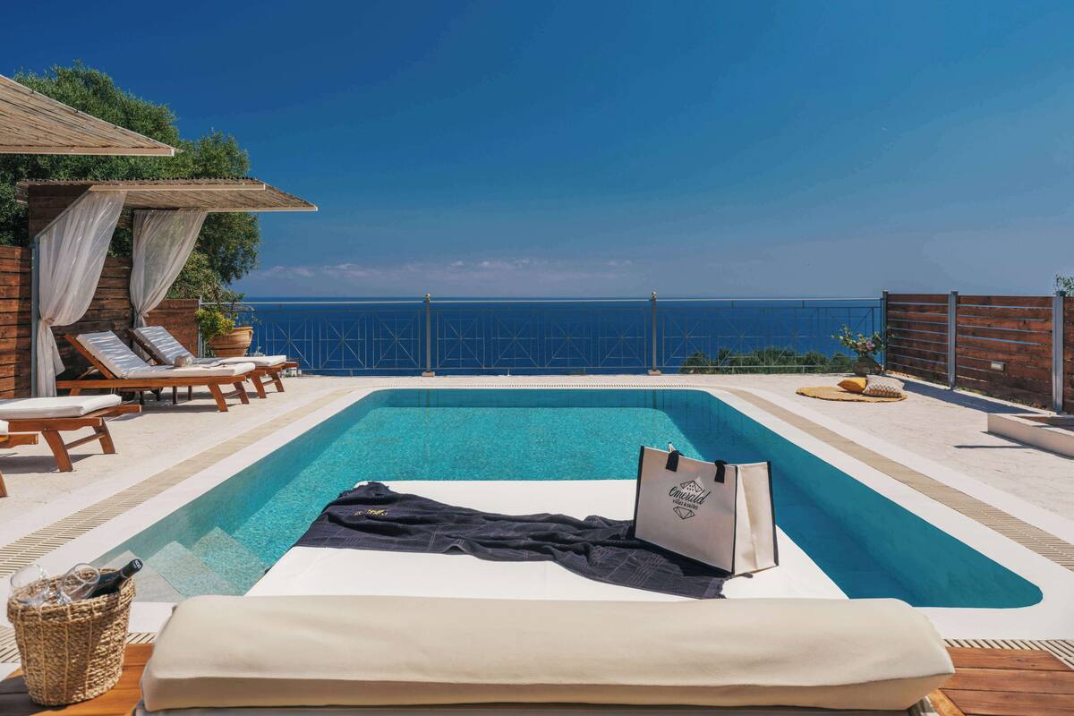 Villa, 2 chambres, piscine privée | Draps en coton égyptien, literie de qualité supérieure