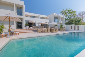 2 outdoor pools, pool umbrellas, pool loungers - Latitude 15 Degrees (Lusaka)
