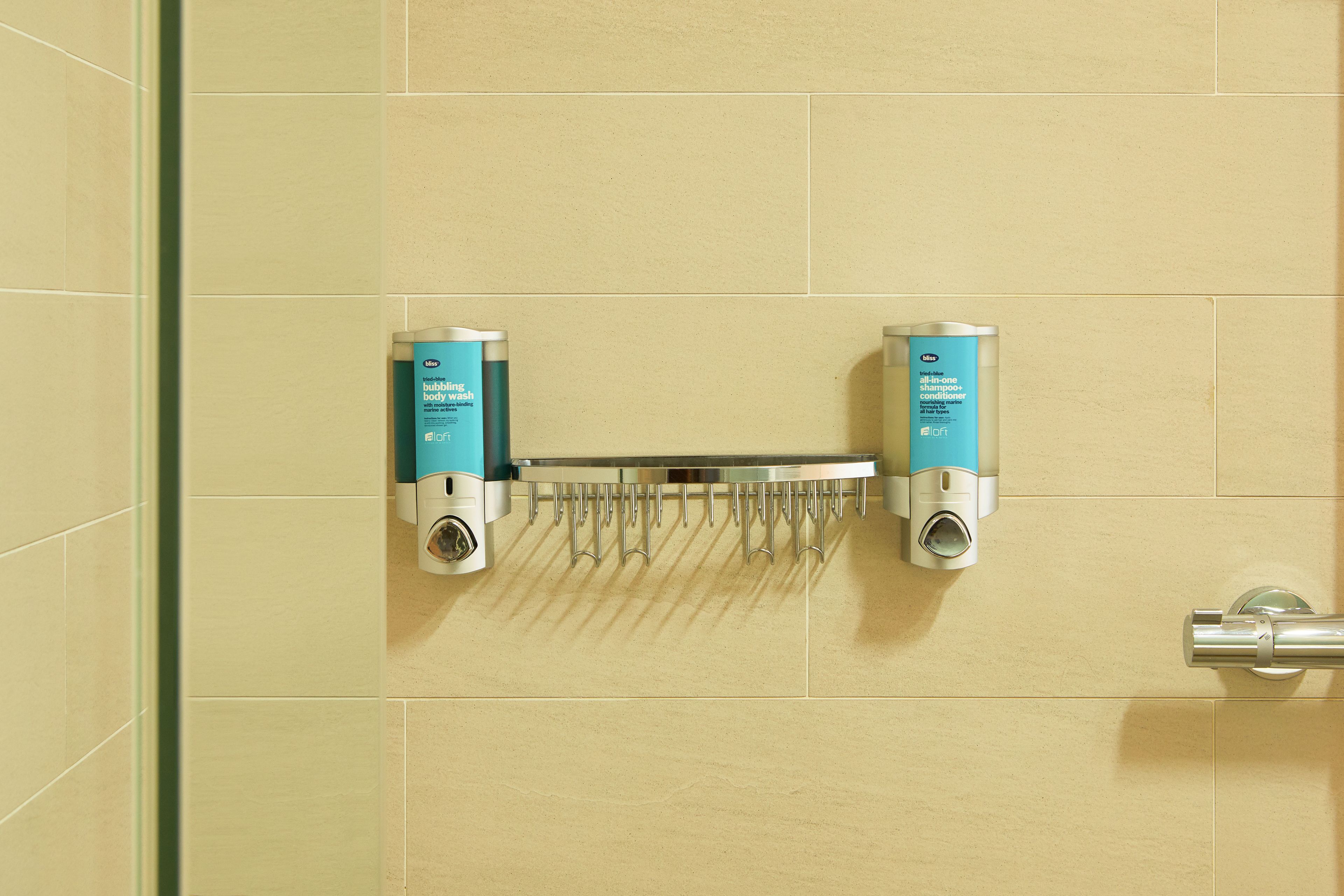 shower, free toiletries, hair dryer, bathrobes