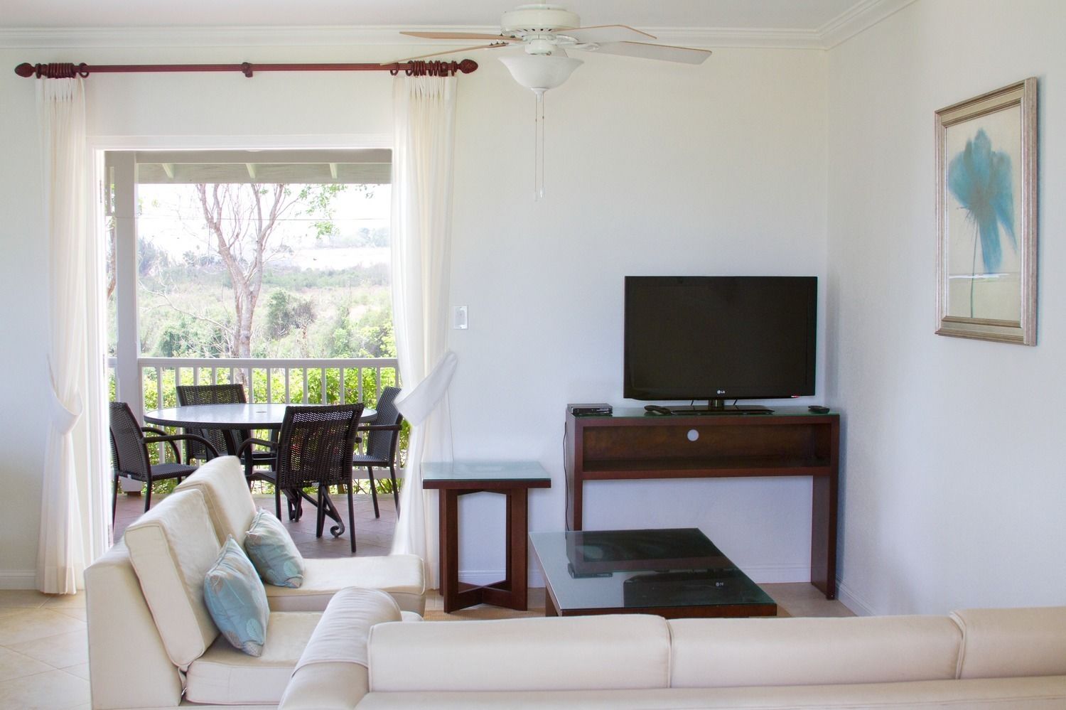 Villa, 3 Bedrooms, Partial Ocean View | Living room | Flat-screen TV