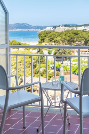 Twin Room, Terrace, Partial Sea View | Egyptian cotton sheets, blackout curtains, iron/ironing board, free WiFi -  Hotel Casablanca Mallorca (Calvia)