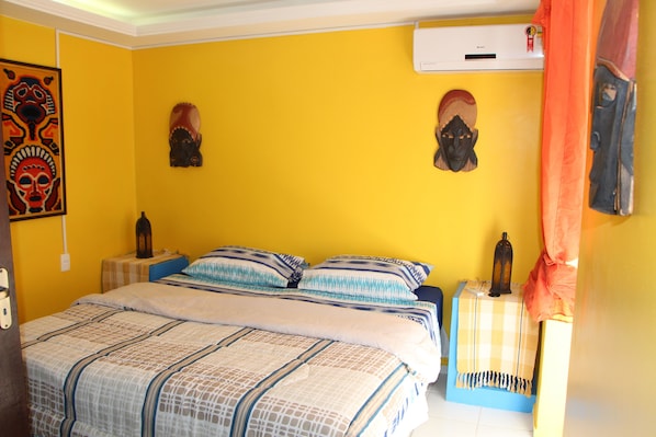 Individually decorated, individually furnished, desk, iron/ironing board