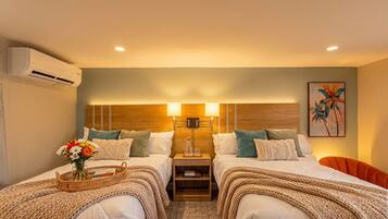 Habitación familiar doble | Tabla de planchar con plancha, wifi gratis, ropa de cama