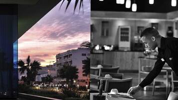 2 restoran, sarapan, makan tengah hari dihidangkan; masakan antarabangsa