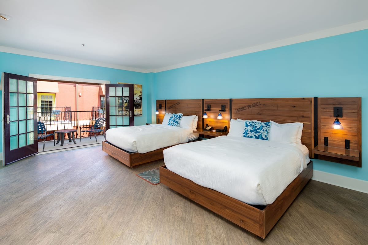 standard room, 2 queen beds | premium bedding, in-room safe, iron/ironing board, free wifi