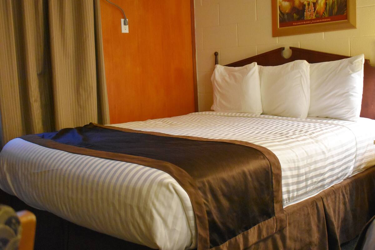 Habitación estándar, 1 cama de matrimonio | Escritorio, tabla de planchar con plancha, wifi gratis y ropa de cama