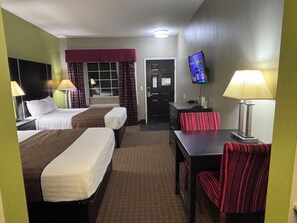 Desk, blackout drapes, iron/ironing board, free WiFi