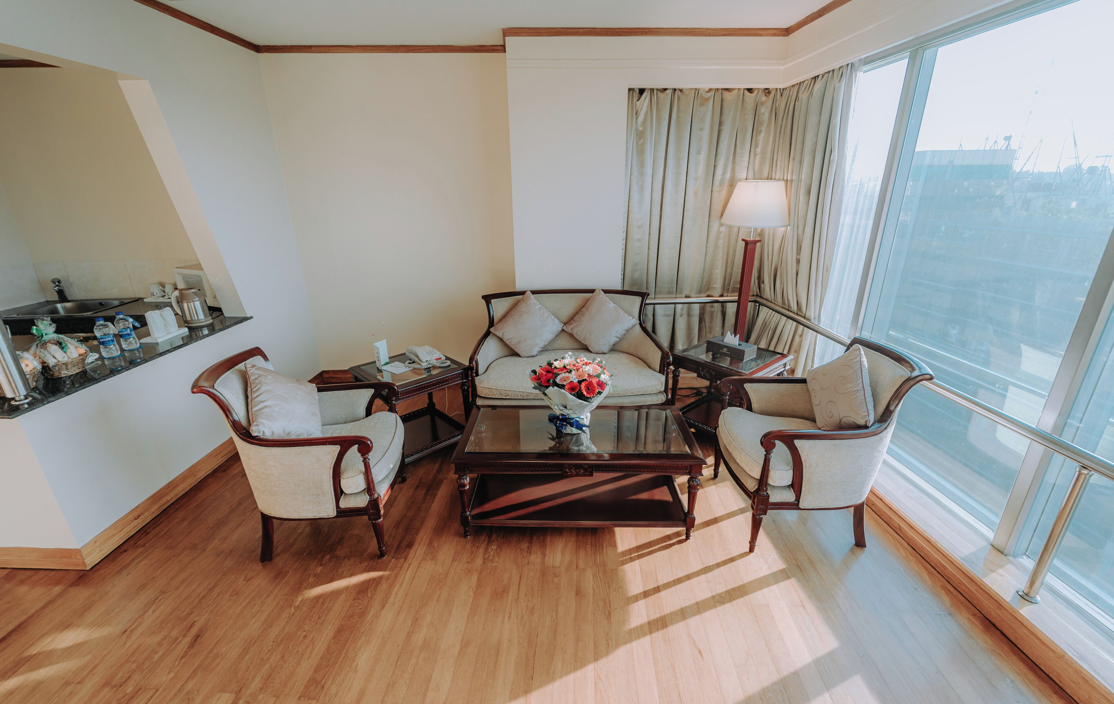 exclusive suite, 1 bedroom | living room | 32-inch lcd tv with satellite channels, tv