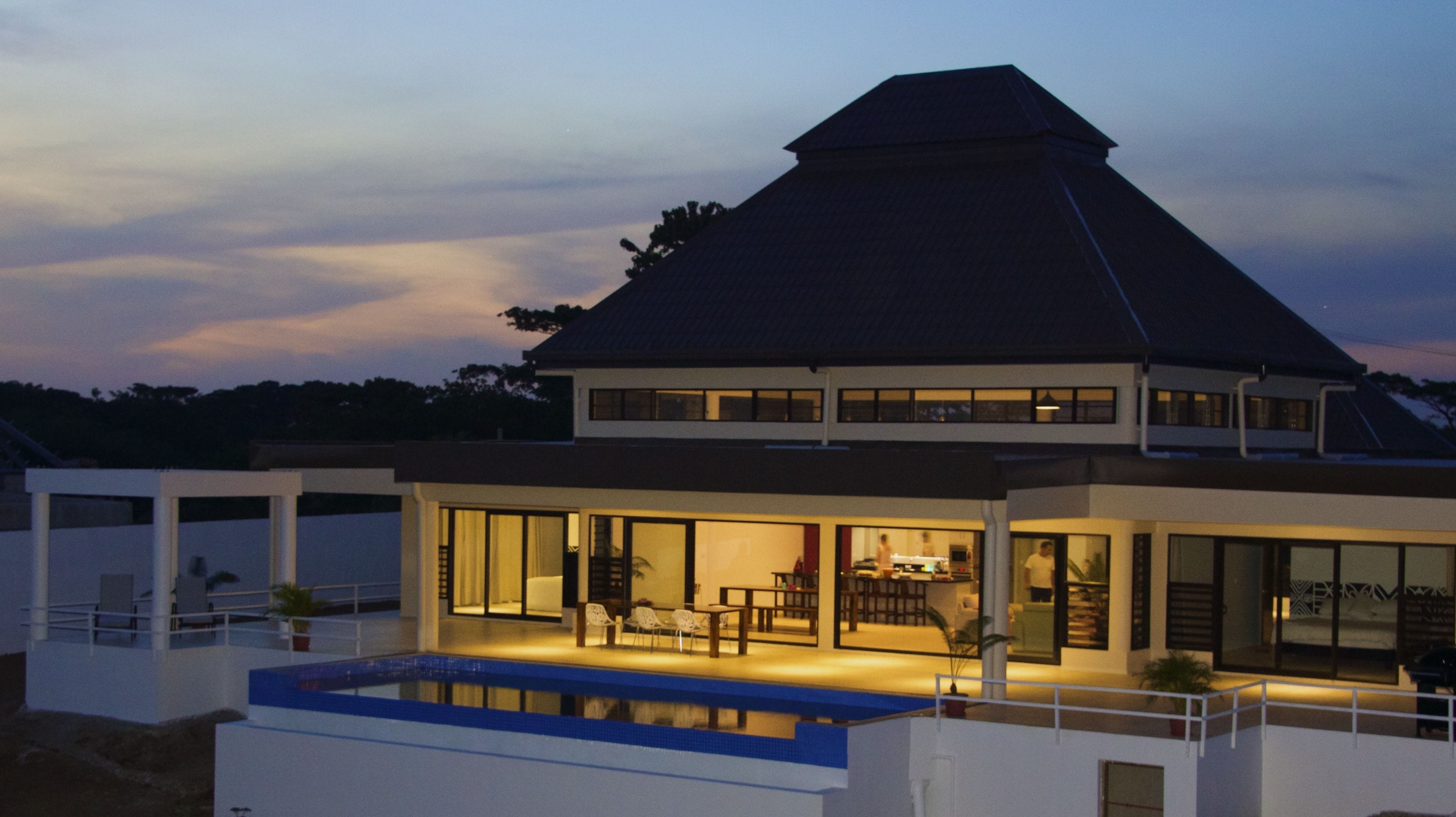 Front of property – evening/night