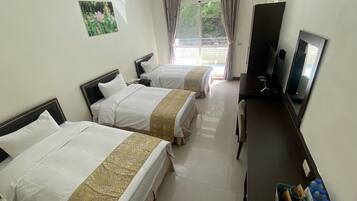 Down comforters, blackout drapes, rollaway beds, free WiFi