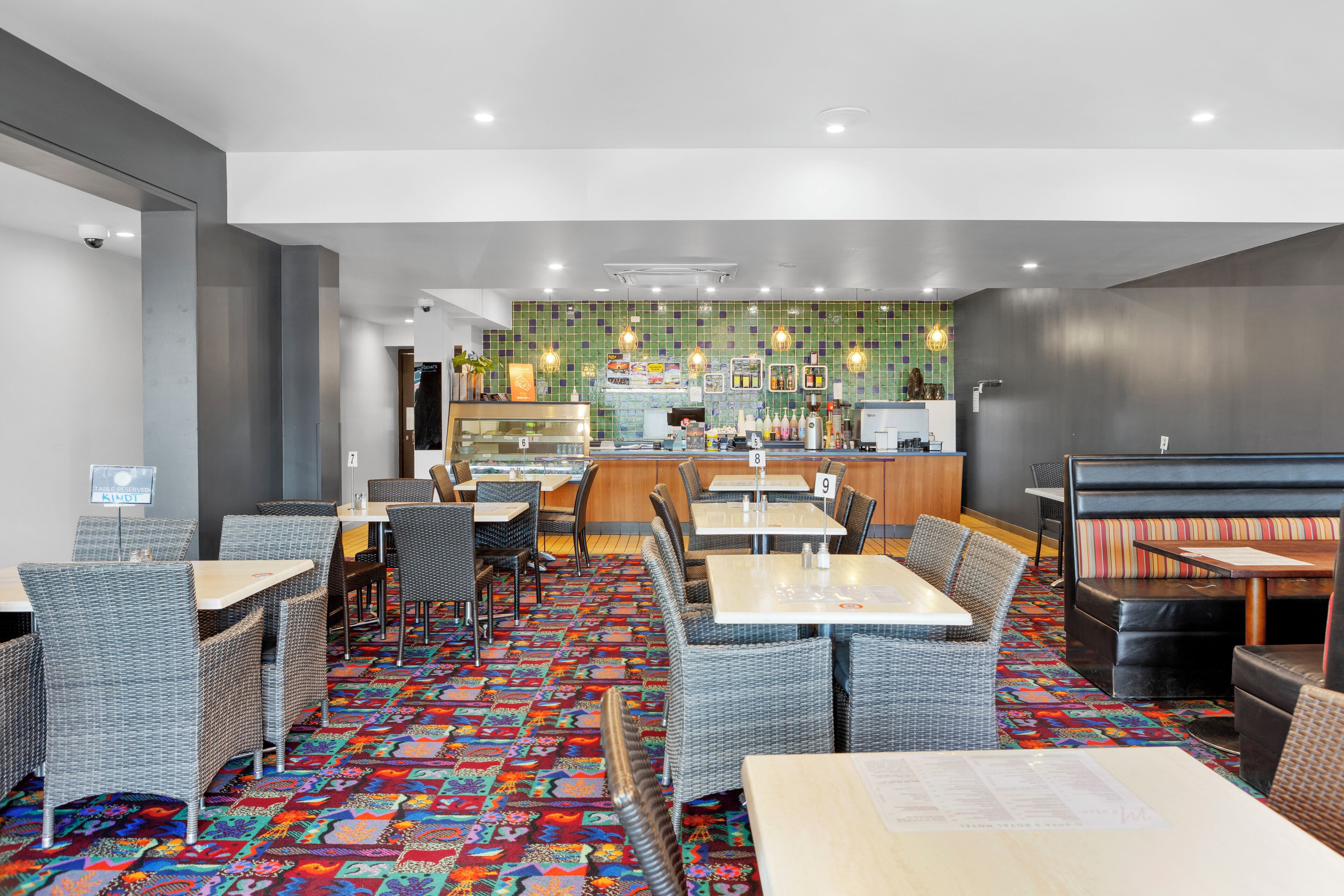 breakfast, lunch and dinner served