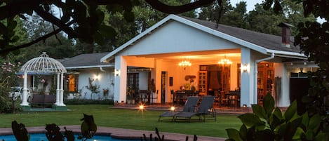 Front of property – evening/night