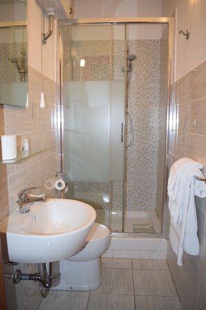 Double Room Single Use, Private Bathroom | Bathroom | Shower, free toiletries, hair dryer, bidet - Hotel Dalmazia (Florence)