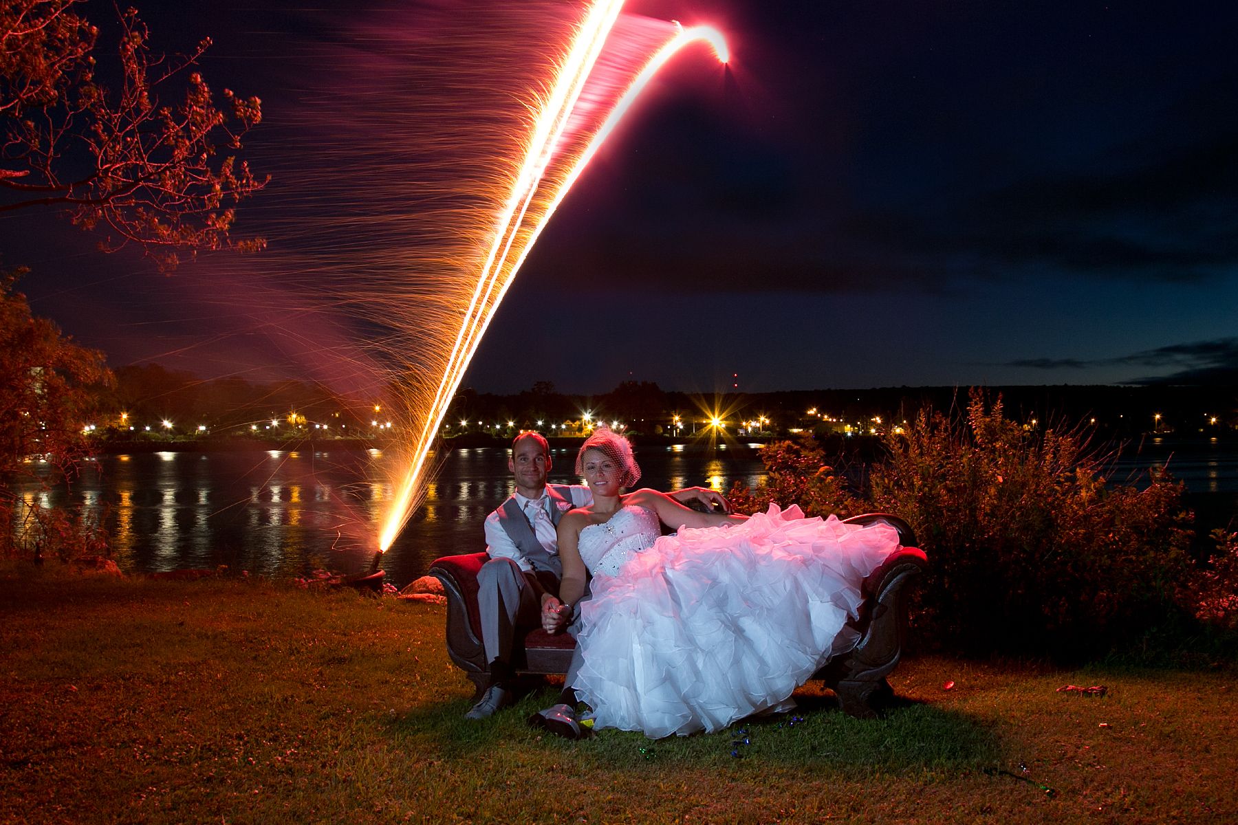 outdoor wedding area