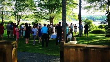 Outdoor wedding area