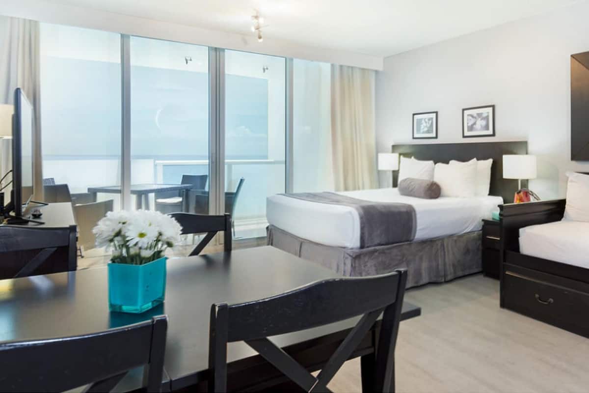 In-room safe, laptop workspace, blackout curtains, iron/ironing board