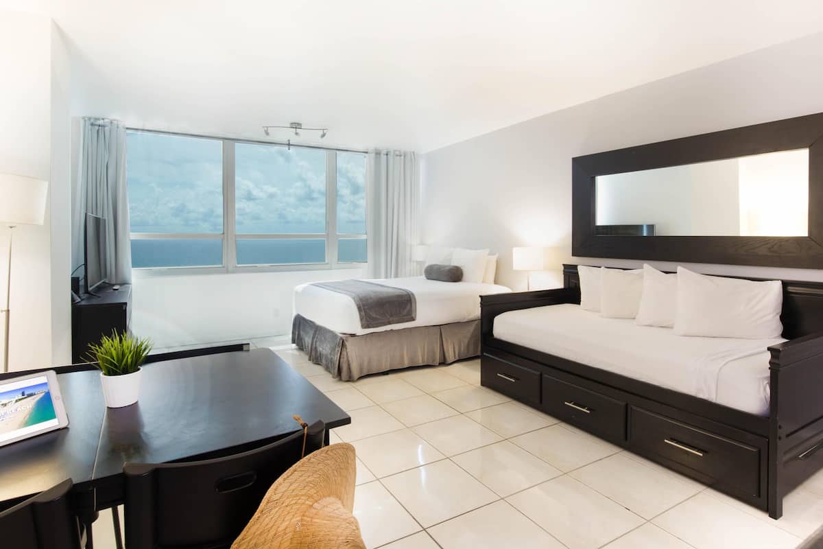 In-room safe, laptop workspace, blackout curtains, iron/ironing board