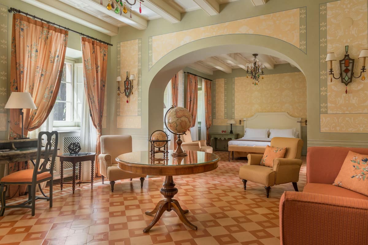 superior studio suite | living area | tv