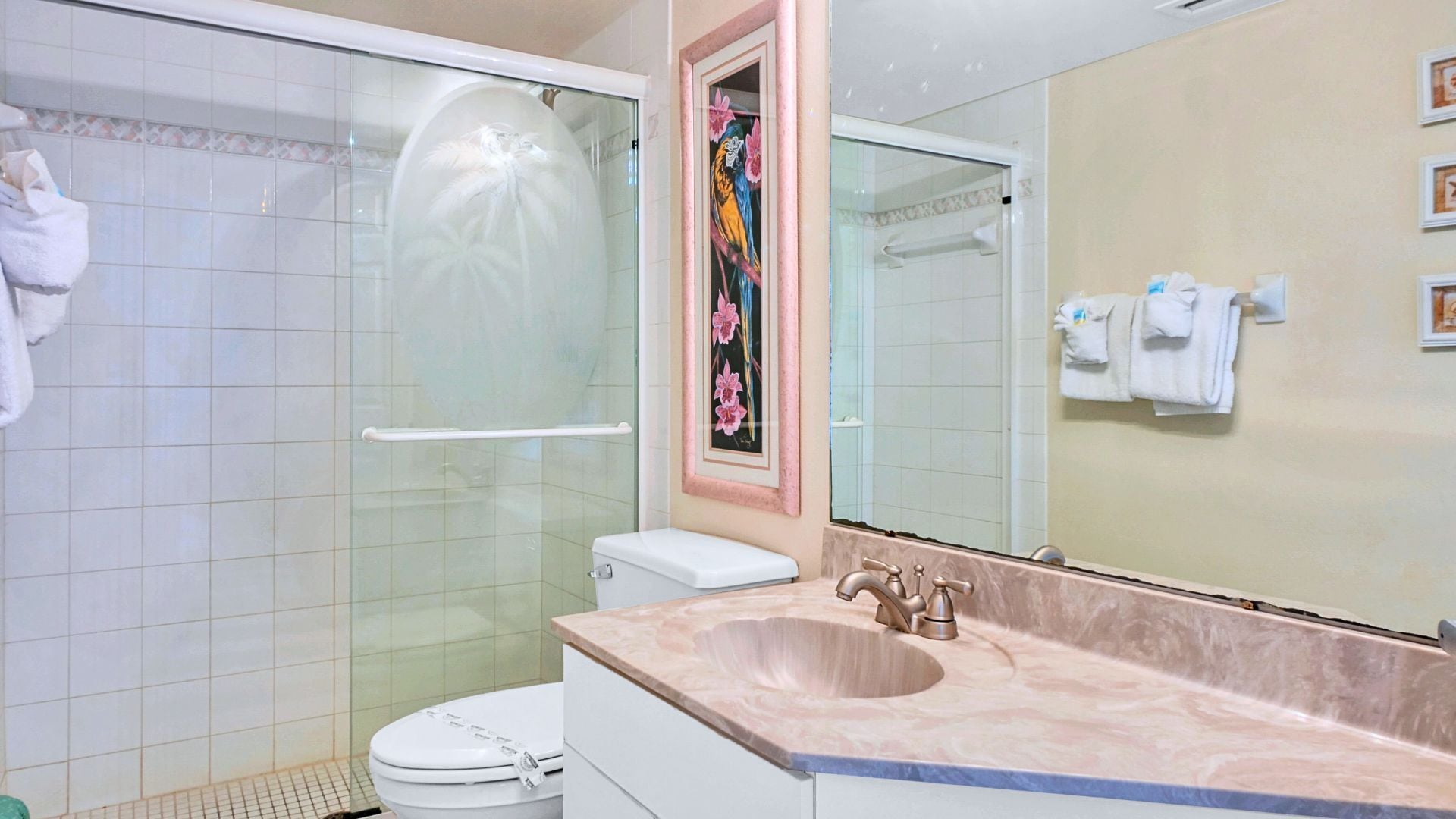 Premier Condo | Bathroom | Combined shower/tub, hair dryer, towels