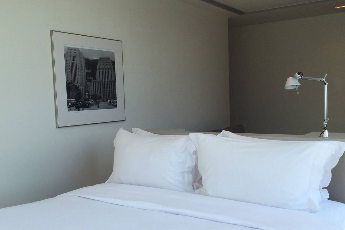 Desk, blackout curtains, free cots/infant beds, free WiFi
