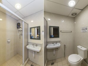 Camera Standard con 2 letti singoli | Bagno | Doccia, set di cortesia gratuito, asciugacapelli, bidet