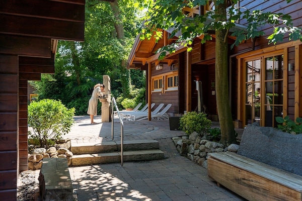 Sauna, steam room, body treatments, deep-tissue massages