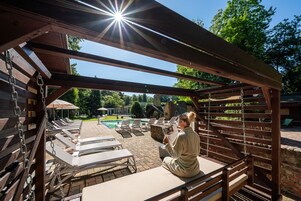 Un sauna, baño turco, tratamientos corporales