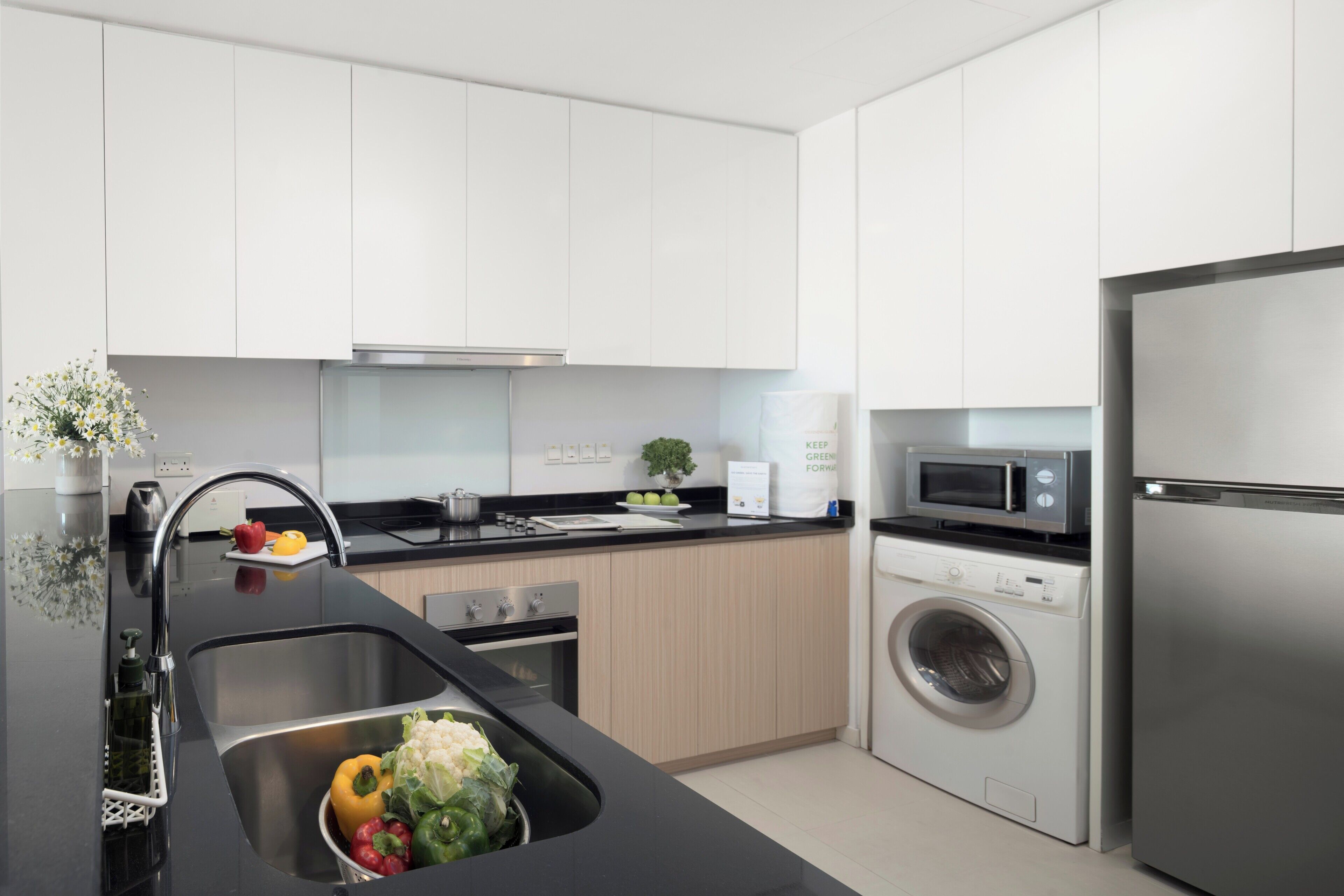Premier Room, 2 Bedrooms, City View | Private kitchen | Fridge, microwave, coffee/tea maker, electric kettle