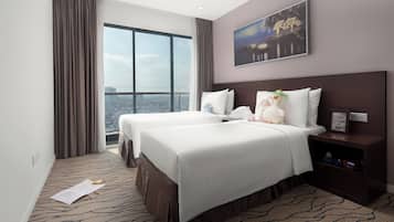 Executive Room, 2 Bedrooms, City View | 1 bedroom, Egyptian cotton sheets, premium bedding, minibar