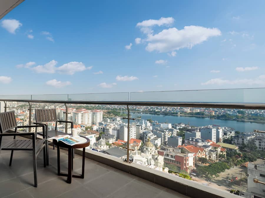 Premier Room, 2 Bedrooms, City View | Balcony view