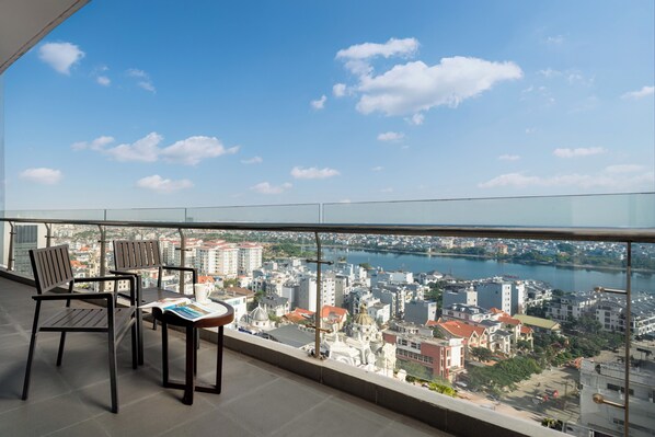 Premier Room, 2 Bedrooms, City View | Balcony view