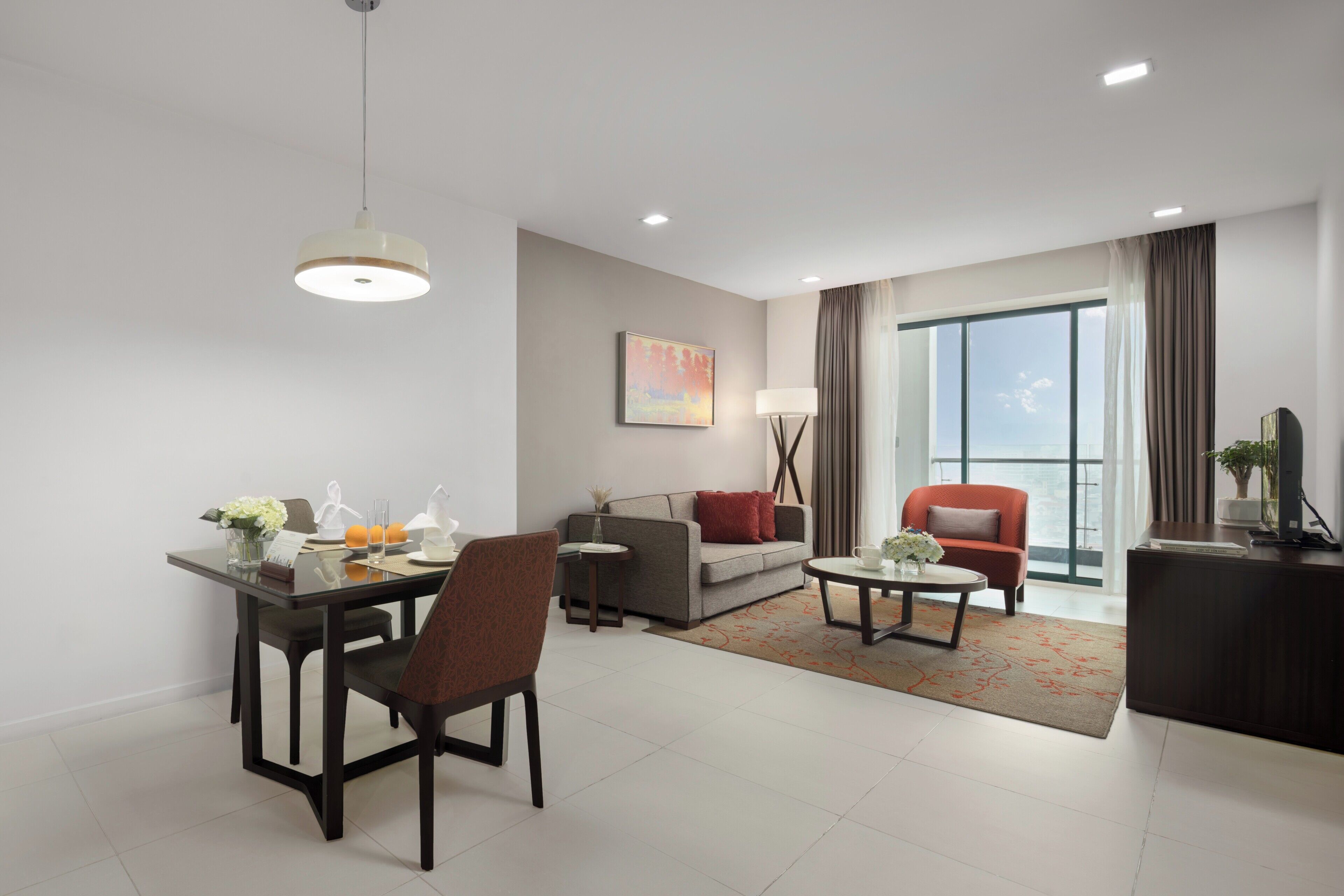 Executive Room, 1 Bedroom, City View | Living area | LCD TV, fireplace, DVD player