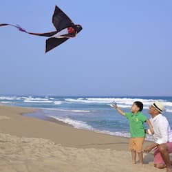En la playa