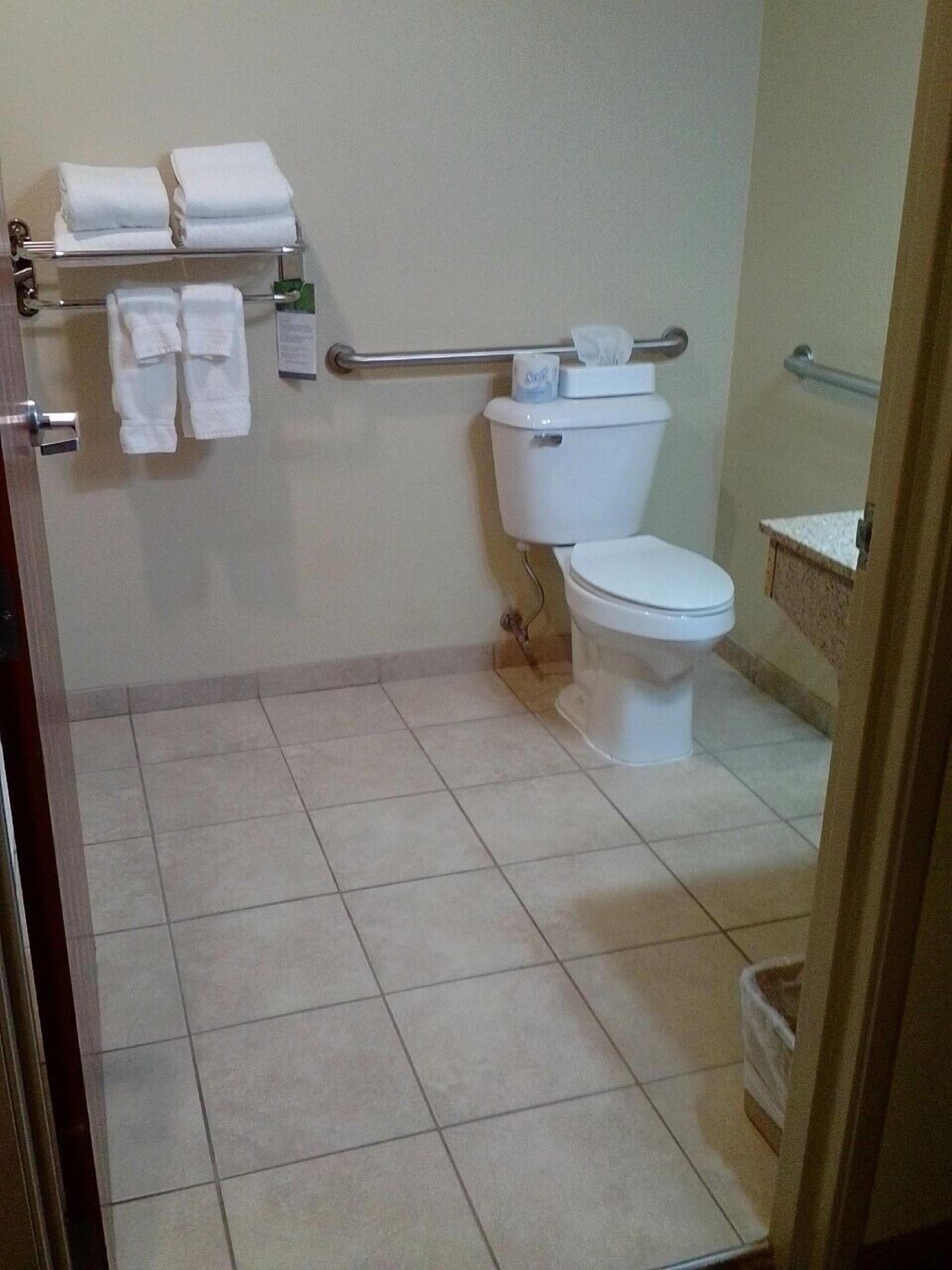 room, 1 king bed, accessible | bathroom | combined shower/bathtub, hair dryer, towels