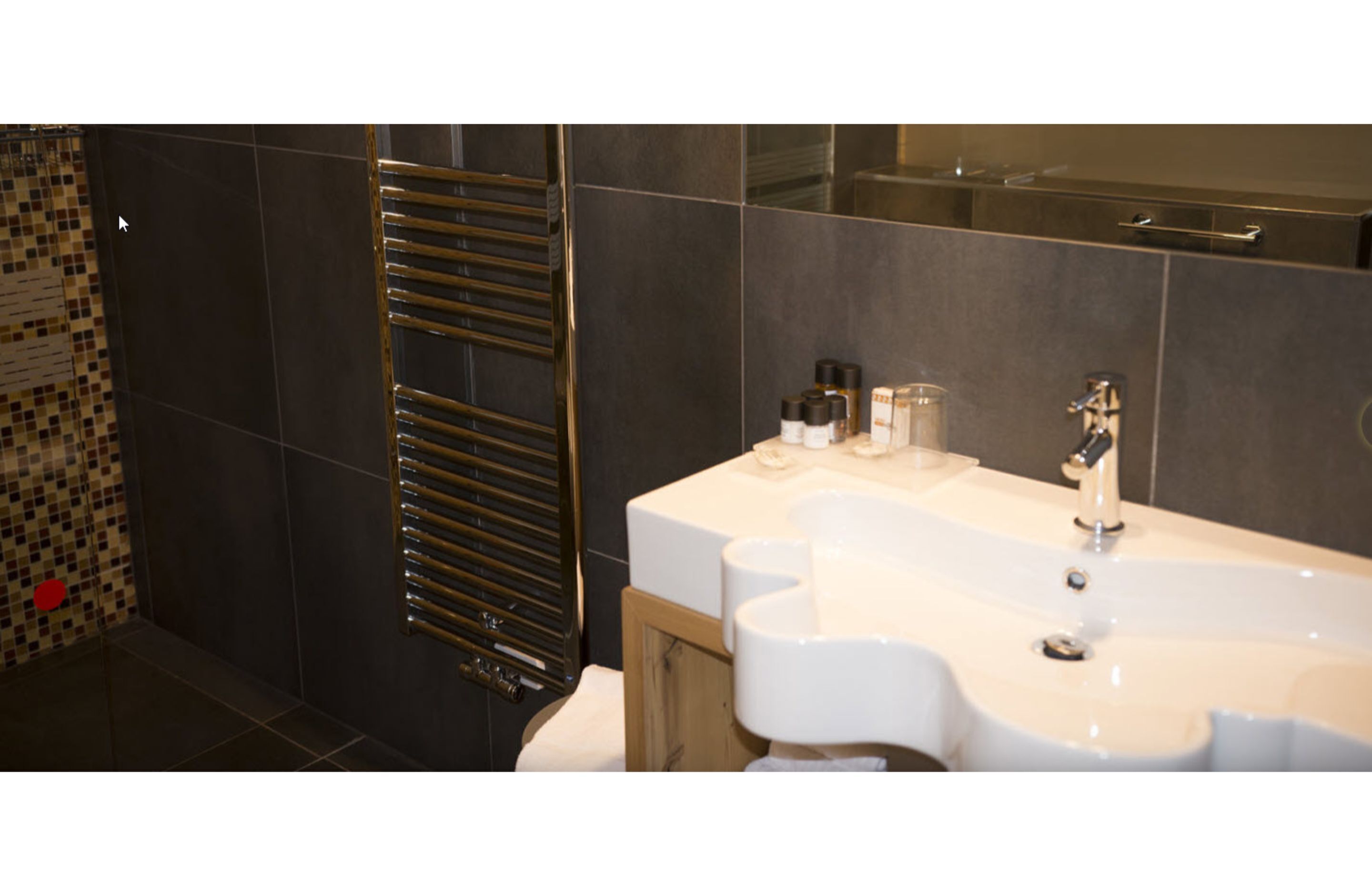 junior suite | bathroom | shower, bidet, towels