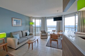 Appartement 3 pièces Pleine Vue Mer 6 personnes | Coin séjour