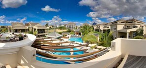 Outdoor pool, open 8:00 AM to 7:00 PM, sun loungers