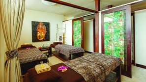 Body treatments, aromatherapy, hot stone massages, body scrubs, facials