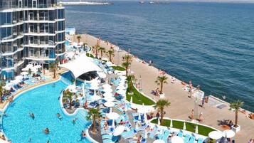 Private beach, beach cabanas, sun-loungers, beach umbrellas