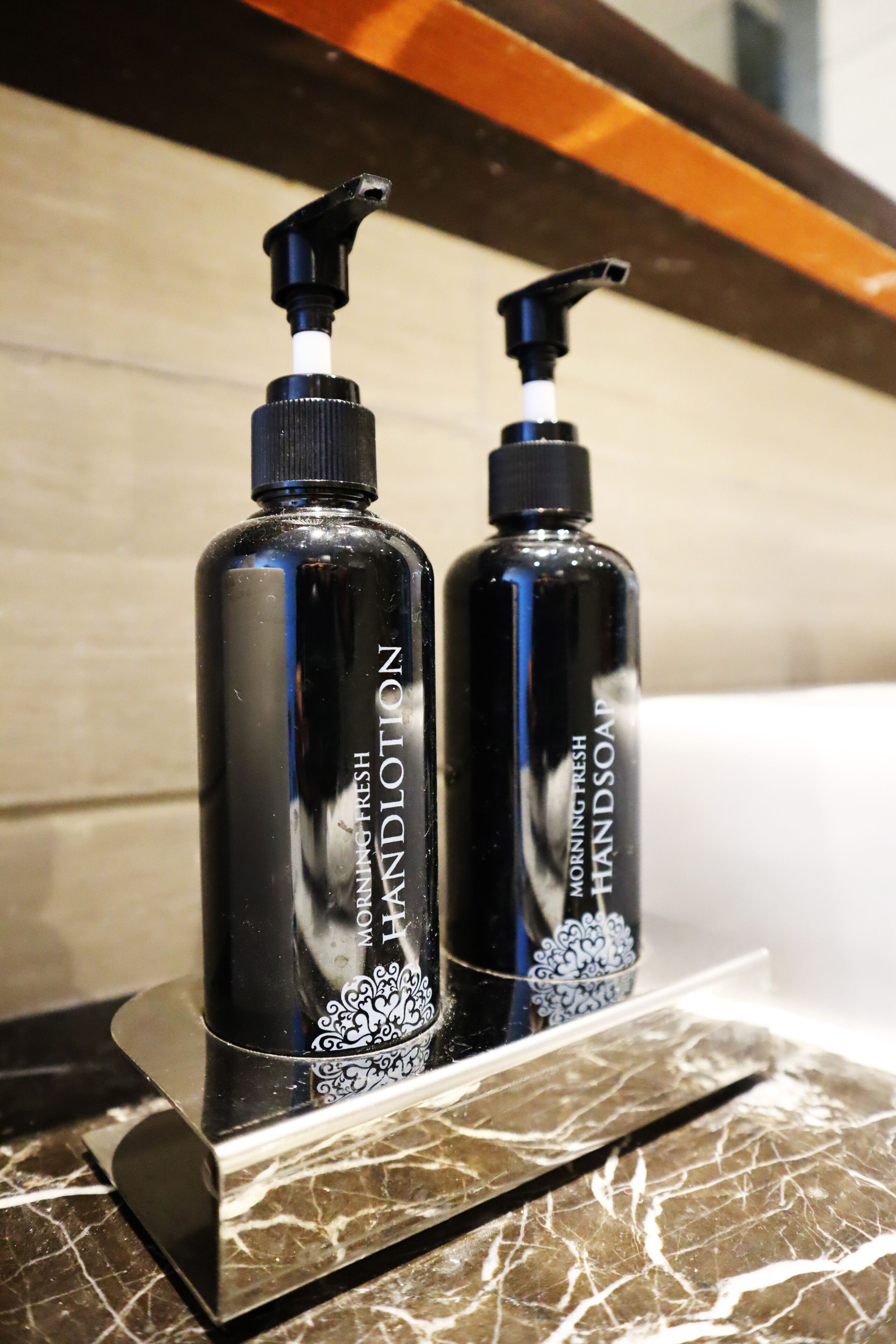 free toiletries, slippers, towels, soap